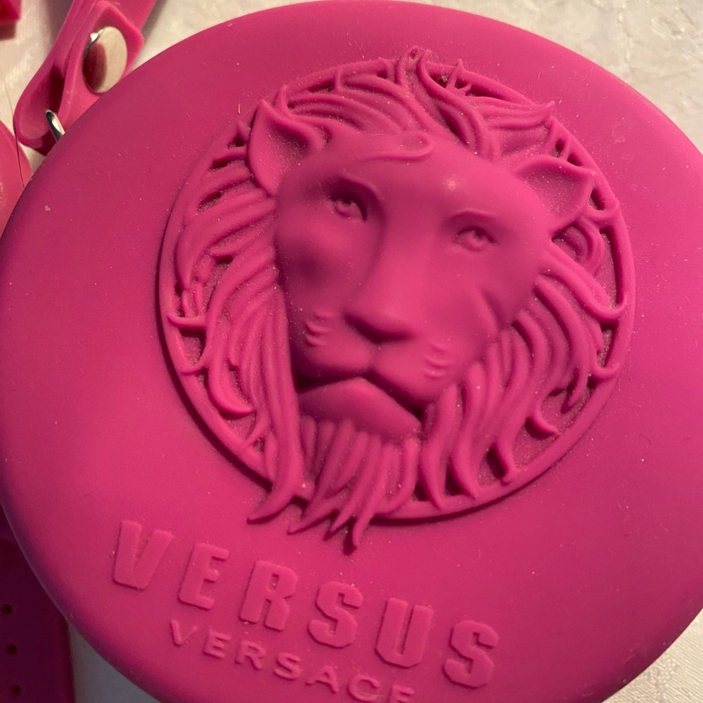 Versus Versace Fuchsia Lion Emblem Watch and Case